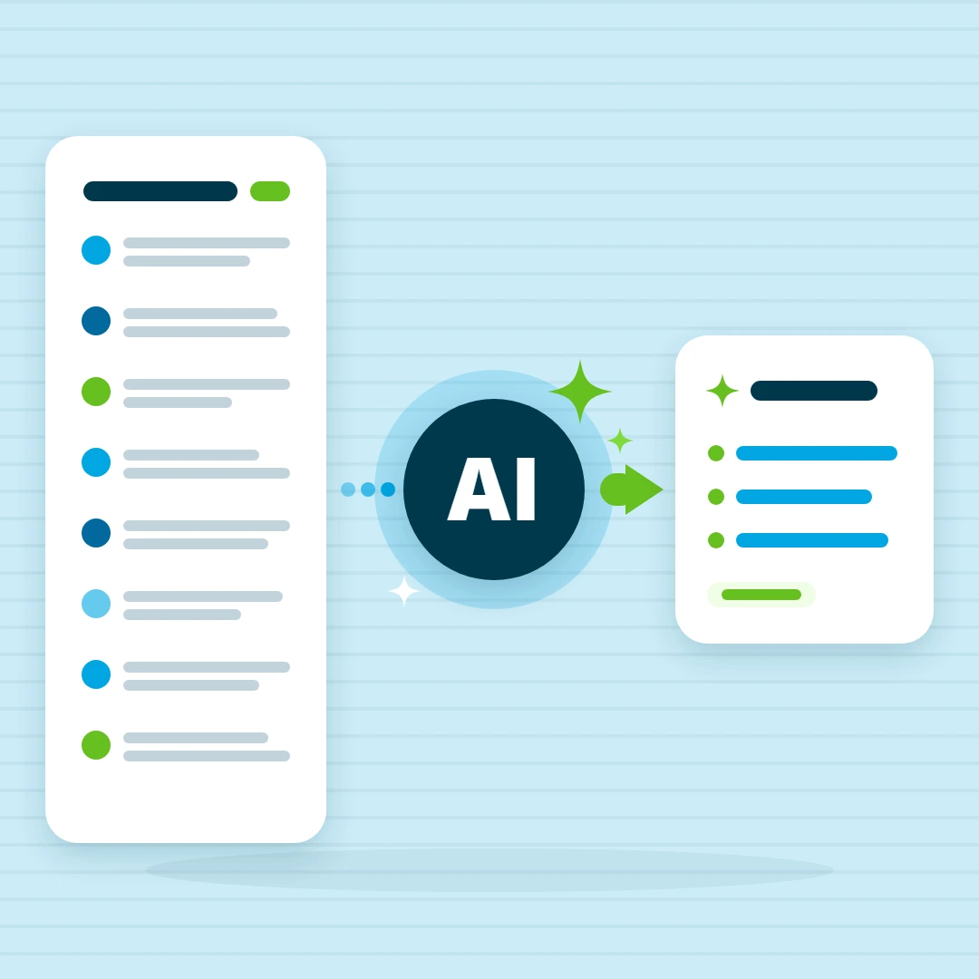 AI in projectfacts: a ticket history being summarised | projectfacts