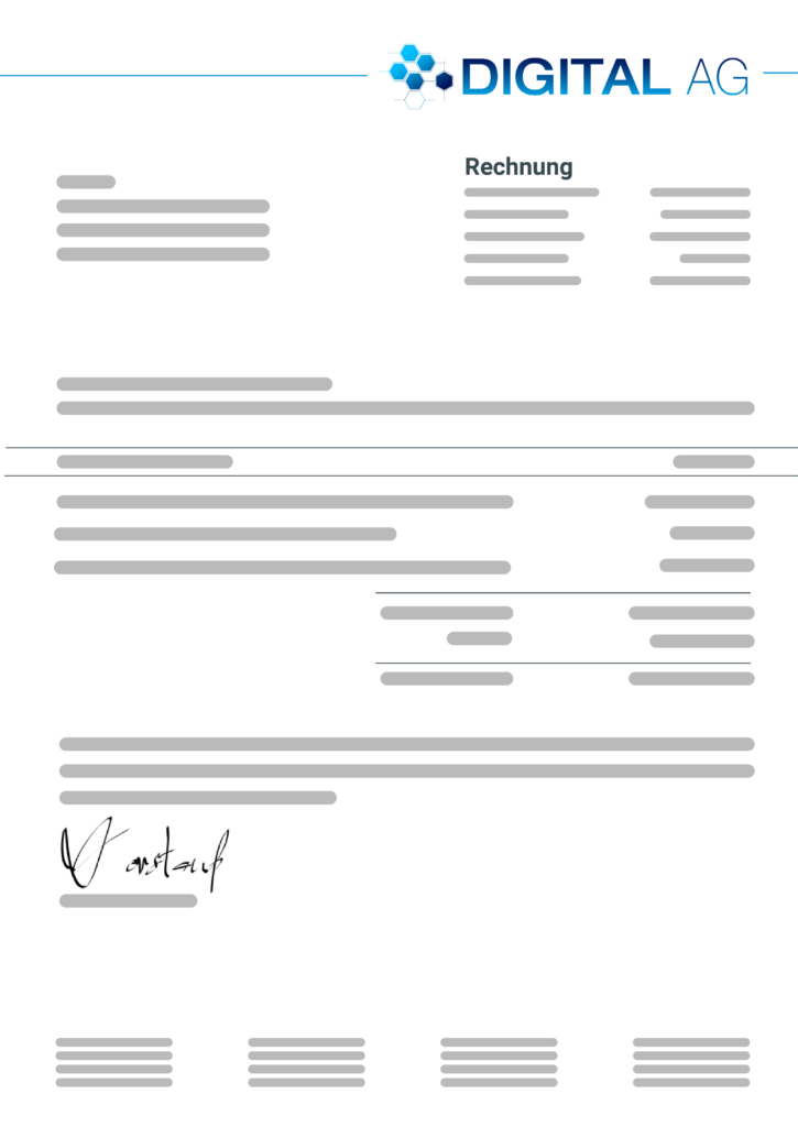 Invoice document with cancellation and credit note in projectfacts