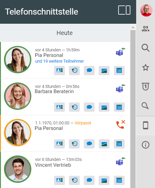 Microsoft Teams phone interface | projectfacts